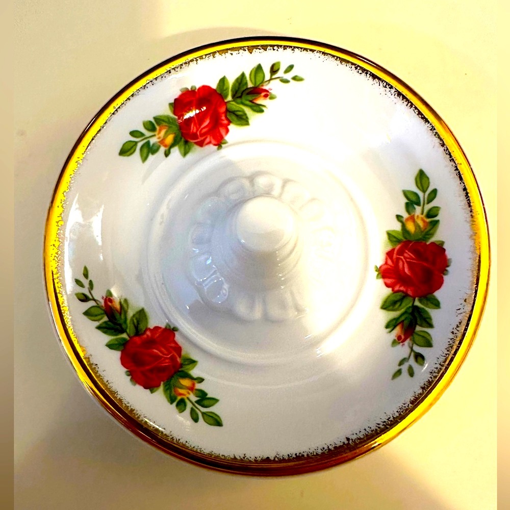 Vintage Royal Albert Old Country Roses Floral Made in England Ring Trinket Dish